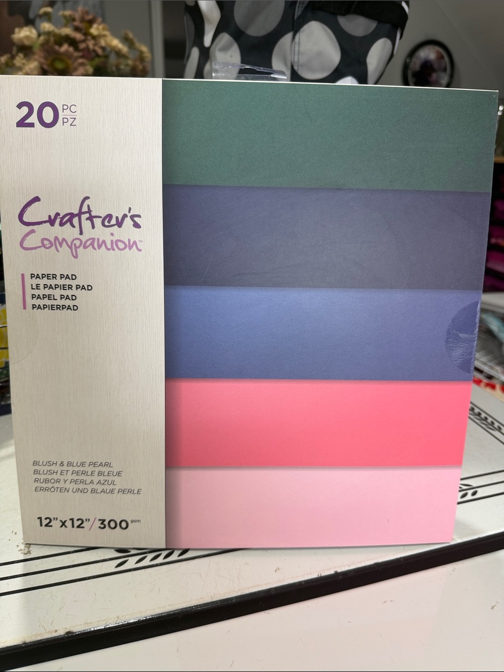 Crafters Companion Blush & Blue Pearl Paper Pad